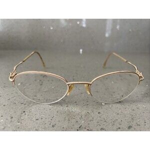 Lauren Hutton Eyeglasses Frames ONLY L065 Shell Flex Hinge 49-19-130 half rim